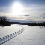Snowmobile Tracks on Gammon Pond